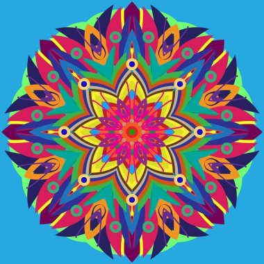 Yeni simetrik soyut mandala. Duvar kağıdı, desen dolgularını, web sayfaları, yüzey dokuları için dekoratif nesne-ebilmek var olmak kullanılmış.