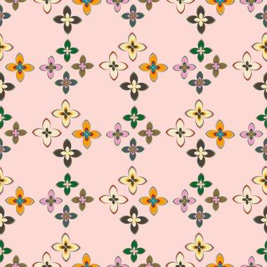 Yeni basit soyut geometrik seamless modeli ile arka plan için çiçekler