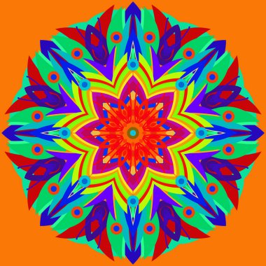 Yeni simetrik soyut mandala. Duvar kağıdı, desen dolgularını, web sayfaları, yüzey dokuları için dekoratif nesne-ebilmek var olmak kullanılmış.