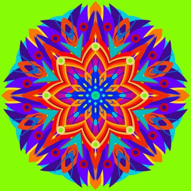 Yeni simetrik soyut mandala. Duvar kağıdı, desen dolgularını, web sayfaları, yüzey dokuları için dekoratif nesne-ebilmek var olmak kullanılmış.