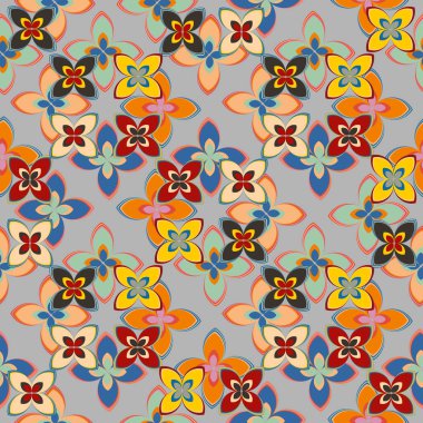 Yeni basit soyut geometrik seamless modeli ile arka plan için çiçekler