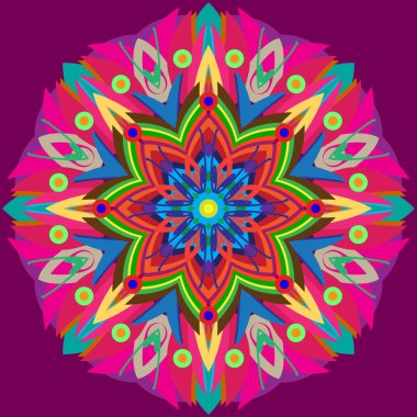 Yeni simetrik soyut mandala. Duvar kağıdı, desen dolgularını, web sayfaları, yüzey dokuları için dekoratif nesne-ebilmek var olmak kullanılmış.