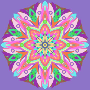 Yeni simetrik soyut mandala. Duvar kağıdı, desen dolgularını, web sayfaları, yüzey dokuları için dekoratif nesne-ebilmek var olmak kullanılmış.