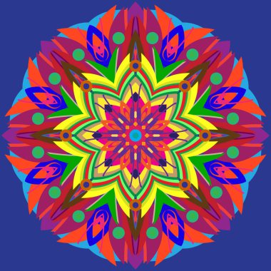 Yeni simetrik soyut mandala. Duvar kağıdı, desen dolgularını, web sayfaları, yüzey dokuları için dekoratif nesne-ebilmek var olmak kullanılmış.