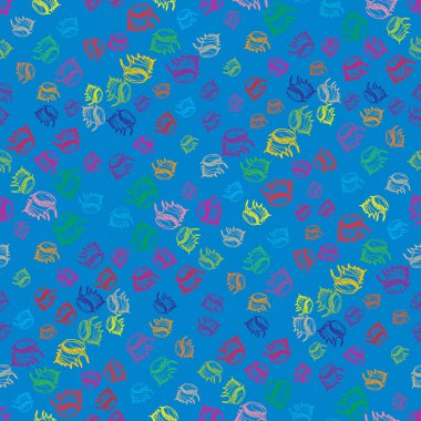 Yaz güzel çok renkli deniz kabukları sorunsuz arka plan soyut.