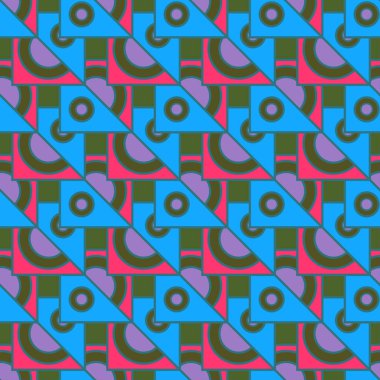 Çok renkli geometrik geleneksel seamless modeli, vektör çizim