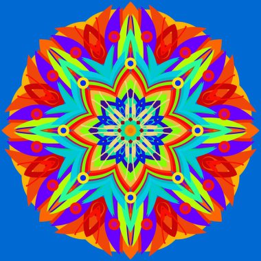 Yeni simetrik soyut mandala. Duvar kağıdı, desen dolgularını, web sayfaları, yüzey dokuları için dekoratif nesne-ebilmek var olmak kullanılmış.