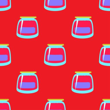 Kavanoz ile rustik ev konserve yeni dikişsiz desen arka planı için.