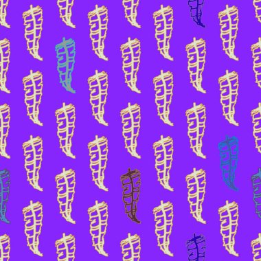 Memphis tarzı zemin ağaç yaprakları 