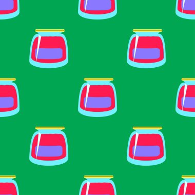 Kavanoz ile rustik ev konserve yeni dikişsiz desen arka planı için.