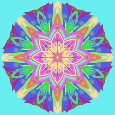 Yeni simetrik soyut mandala. Duvar kağıdı, desen dolgularını, web sayfaları, yüzey dokuları için dekoratif nesne-ebilmek var olmak kullanılmış.