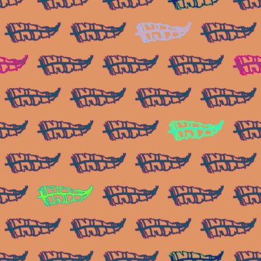 Memphis tarzı zemin ağaç yaprakları 