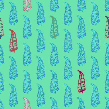 Memphis tarzı zemin ağaç yaprakları 