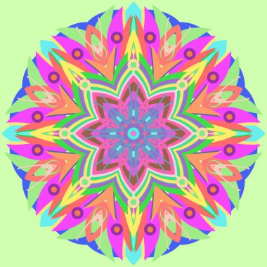 Yeni simetrik soyut mandala. Duvar kağıdı, desen dolgularını, web sayfaları, yüzey dokuları için dekoratif nesne-ebilmek var olmak kullanılmış.