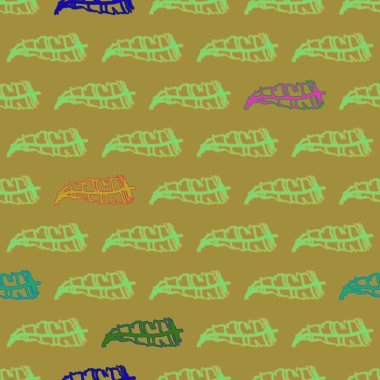 Memphis tarzı zemin ağaç yaprakları 