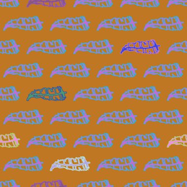 Memphis tarzı zemin ağaç yaprakları 