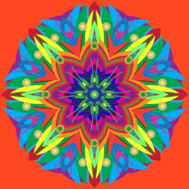 Yeni simetrik soyut mandala. Duvar kağıdı, desen dolgularını, web sayfaları, yüzey dokuları için dekoratif nesne-ebilmek var olmak kullanılmış.