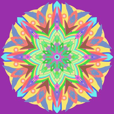 Yeni simetrik soyut mandala. Duvar kağıdı, desen dolgularını, web sayfaları, yüzey dokuları için dekoratif nesne-ebilmek var olmak kullanılmış.