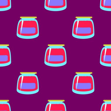 Kavanoz ile rustik ev konserve yeni dikişsiz desen arka planı için.