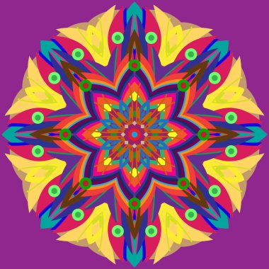 Yeni simetrik soyut mandala. Duvar kağıdı, desen dolgularını, web sayfaları, yüzey dokuları için dekoratif nesne-ebilmek var olmak kullanılmış.