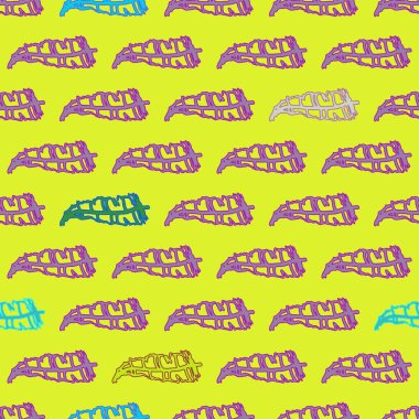 Memphis tarzı zemin ağaç yaprakları 