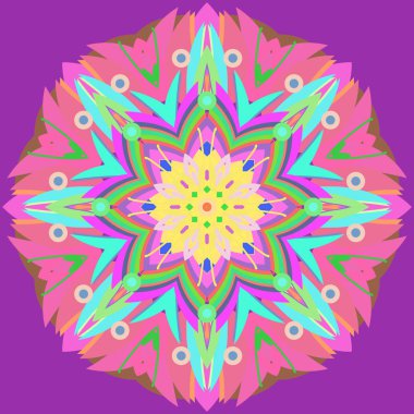 Yeni simetrik soyut mandala. Duvar kağıdı, desen dolgularını, web sayfaları, yüzey dokuları için dekoratif nesne-ebilmek var olmak kullanılmış.