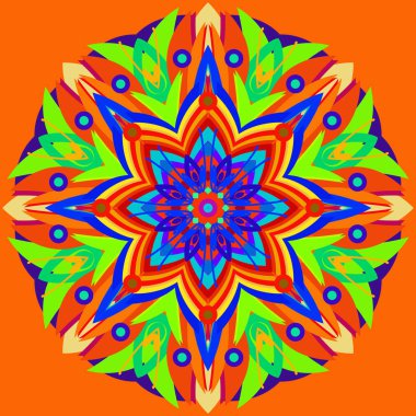 Yeni simetrik soyut mandala. Duvar kağıdı, desen dolgularını, web sayfaları, yüzey dokuları için dekoratif nesne-ebilmek var olmak kullanılmış.