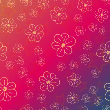 Yeni basit soyut geometrik seamless modeli ile arka plan için çiçekler