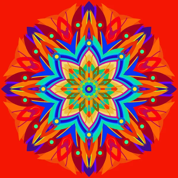 Yeni simetrik soyut mandala. Duvar kağıdı, desen dolgularını, web sayfaları, yüzey dokuları için dekoratif nesne-ebilmek var olmak kullanılmış.