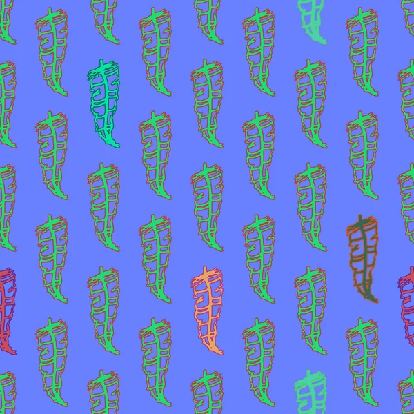 Memphis tarzı zemin ağaç yaprakları 