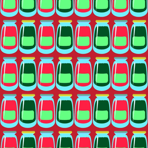 Kavanoz ile rustik ev konserve yeni dikişsiz desen arka planı için.