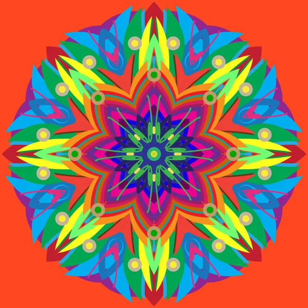 Neues Symmetrisches Abstraktes Mandala Dekoratives Objekt Kann Für Tapeten Musterfüllungen — Stockvektor