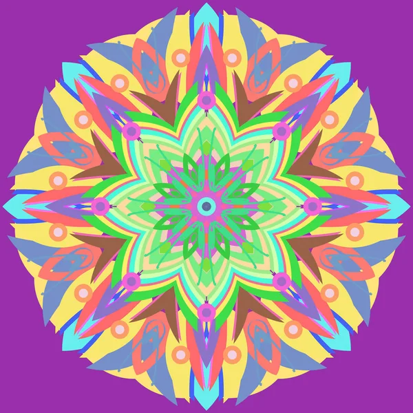 Yeni simetrik soyut mandala. Duvar kağıdı, desen dolgularını, web sayfaları, yüzey dokuları için dekoratif nesne-ebilmek var olmak kullanılmış.