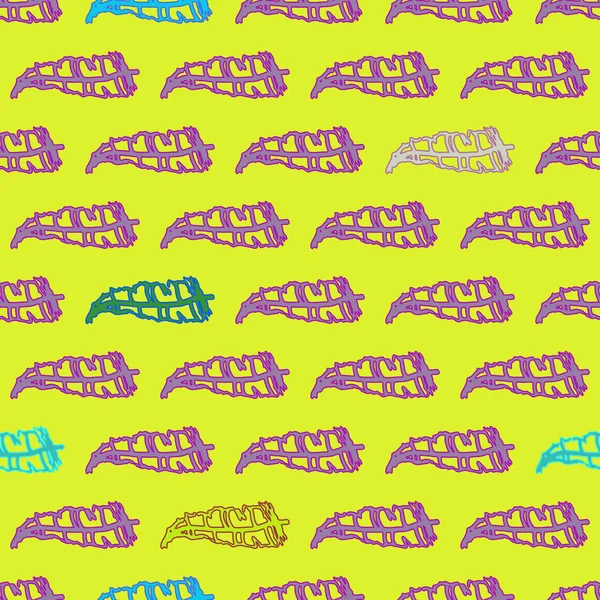 Memphis tarzı zemin ağaç yaprakları 