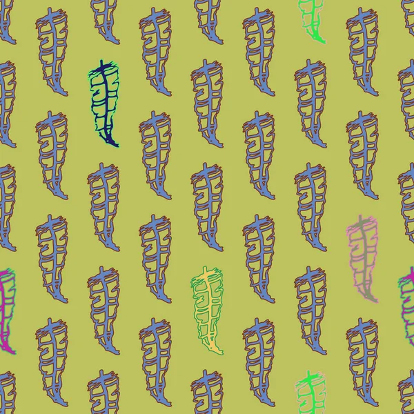 Memphis tarzı zemin ağaç yaprakları 