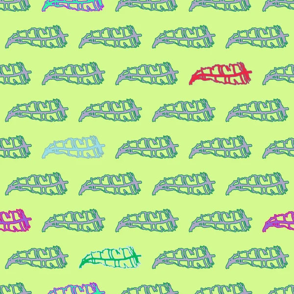 Memphis tarzı zemin ağaç yaprakları 