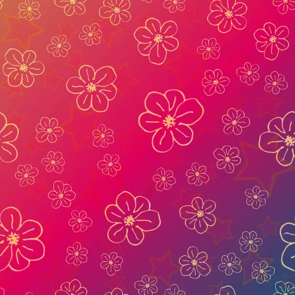 Yeni basit soyut geometrik seamless modeli ile arka plan için çiçekler