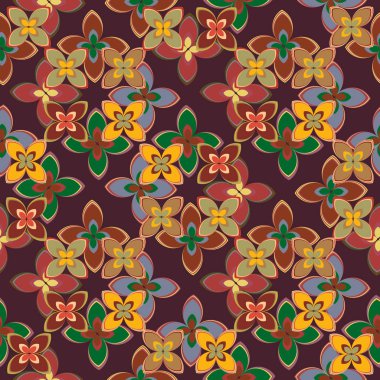 Yeni basit soyut geometrik seamless modeli ile arka plan için çiçekler