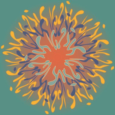 Yeni simetrik soyut mandala. Duvar kağıdı, desen dolgularını, web sayfaları, yüzey dokuları için dekoratif nesne-ebilmek var olmak kullanılmış.