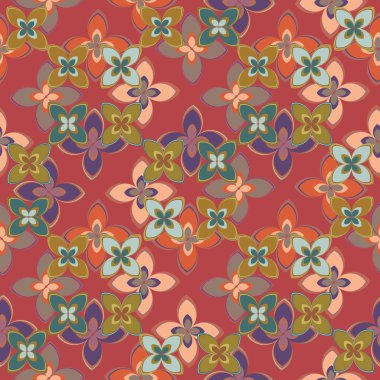 Yeni basit soyut geometrik seamless modeli ile arka plan için çiçekler