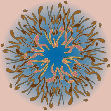 Yeni simetrik soyut mandala. Duvar kağıdı, desen dolgularını, web sayfaları, yüzey dokuları için dekoratif nesne-ebilmek var olmak kullanılmış.