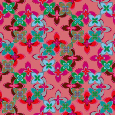 Yeni basit soyut geometrik seamless modeli ile arka plan için çiçekler