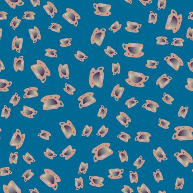 Bardak kahve veya çay arka plan seamless modeli üzerinde noktalı.