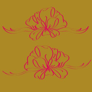 Set çekilmiş yay izole el renk arka plan üzerinde.