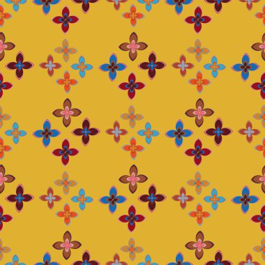 Yeni basit soyut geometrik seamless modeli ile arka plan için çiçekler