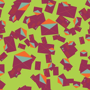 Zarflar seamless modeli, vektör çizim 