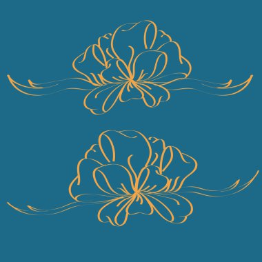 Set çekilmiş yay izole el renk arka plan üzerinde.