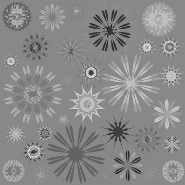 Yuvarlak süsleme desen. Vektör çizim 