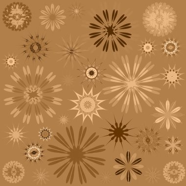 Yuvarlak süsleme desen. Vektör çizim 