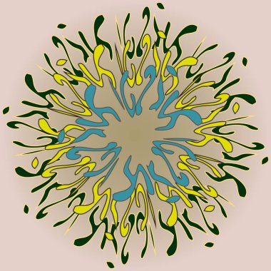 Yeni simetrik soyut mandala. Duvar kağıdı, desen dolgularını, web sayfaları, yüzey dokuları için dekoratif nesne-ebilmek var olmak kullanılmış.